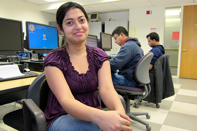 Statistics doctoral student Dooti Roy will analyze behavioral data to understand people's habits with respect to their prescription drugs. (Christine Buckley/UConn photo)