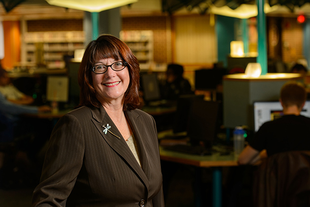 Martha Bedard, vice provost for university libraries on Nov. 12, 2013. (Peter Morenus/UConn Photo)