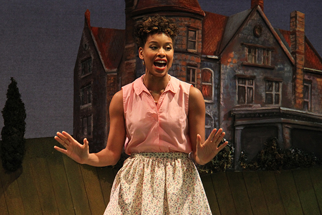 Khetanya Henderson '14 MFA as Ursula in "Much Ado About Nothing." (Courtesy of CRT)