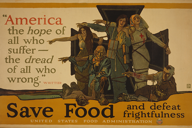 'America, the hope of all who suffer ...,' Herbert Andrew Paus (1880-1946), color lithograph poster. (Courtesy of the Library of Congress, Prints and Photographs Division)