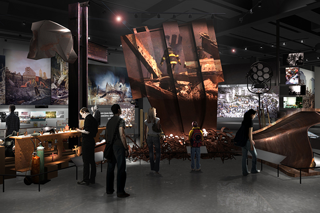 Rendering of an exhibit focusing on recovery efforts at the World Trade Center, on display at the 9/11 Museum in New York City. (9/11memorial.org Photo)