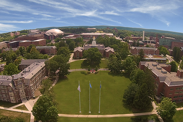 Still frame from aerial video, UConn: The View From Above. (Elizabeth Caron/UConn Photo)