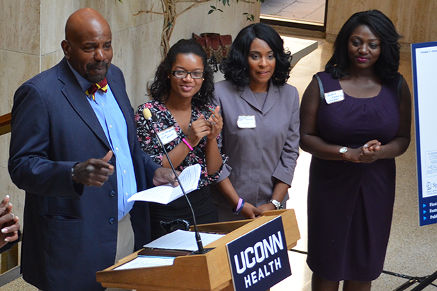 Dr. Cato T. Laurencin at a CICATS event. (UConn Health File Photo)