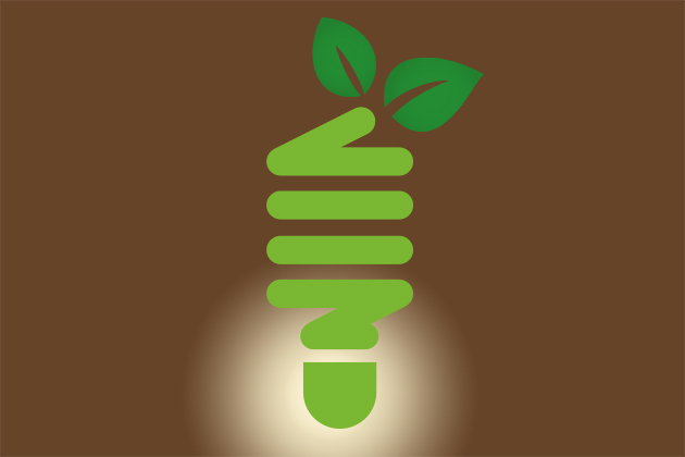 'Green' light bulb.