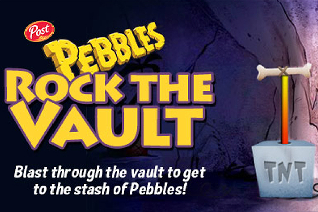 Pebbles Rock the Vault, a Post Co. video game for children.