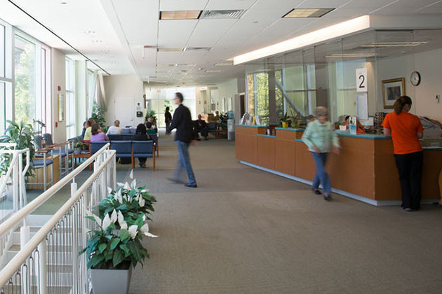 A reception area for patients at UConn Health. (Lanny Nagler for UConn)