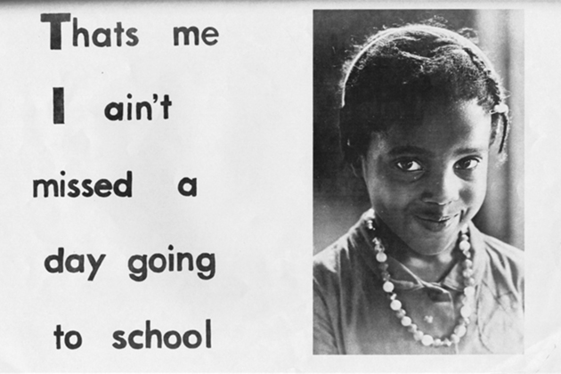 Figure 3.1. A girl looks directly at the photographer. From Today, Child Development Group of Mississippi, 1965. McCain Library Archives, The University of Southern Mississippi.