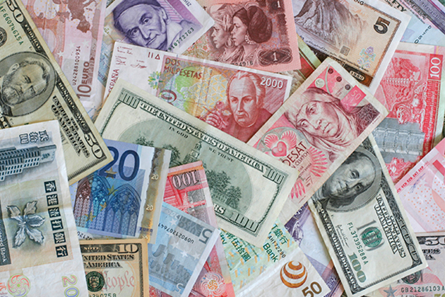 Foreign currencies and the U.S. dollar. (iStock Photo)
