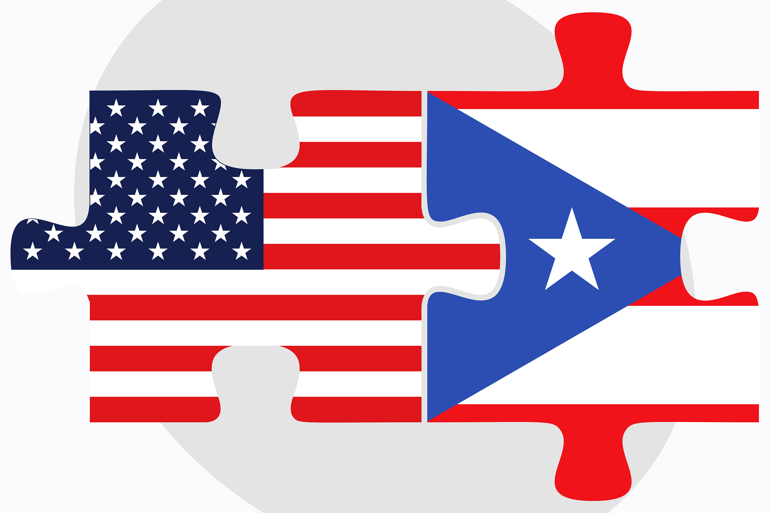 U.S. and Puerto Rico flags as pieces of a puzzle. (iStock Image)