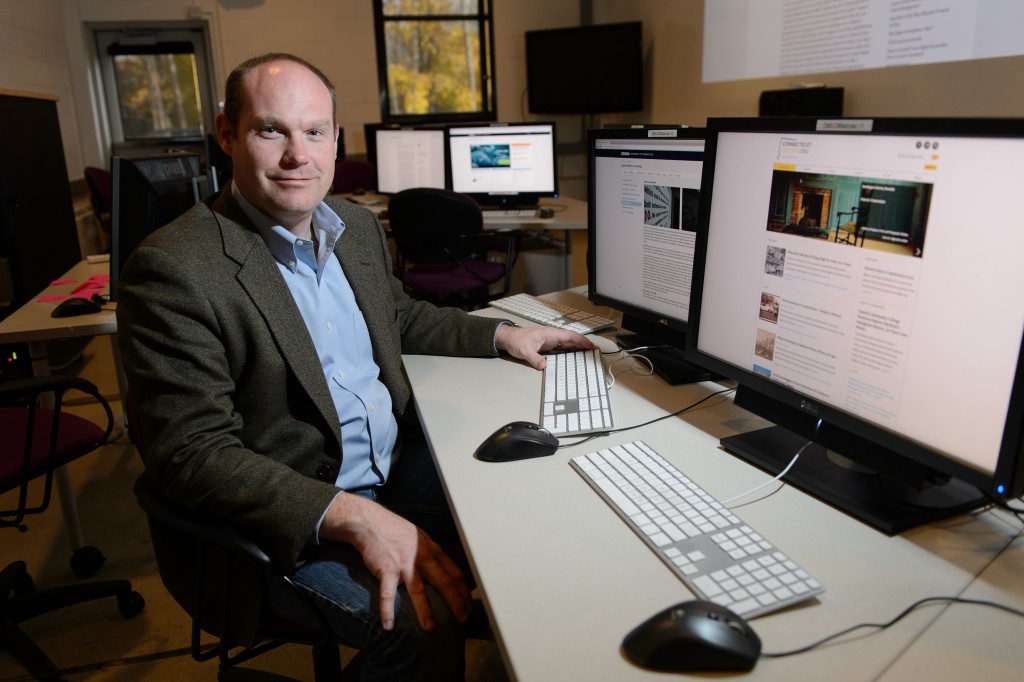 Tom Scheinfeldt, associate professor of digital media. (Peter Morenus/UConn Photo)