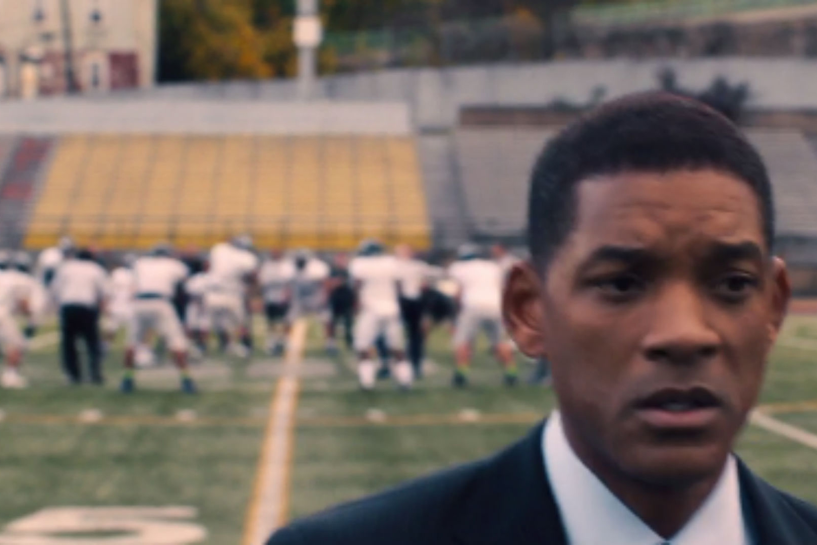 Actor Will Smith as Dr. Bennet Omalu in the movie 'Concussion,' about football-related head trauma.