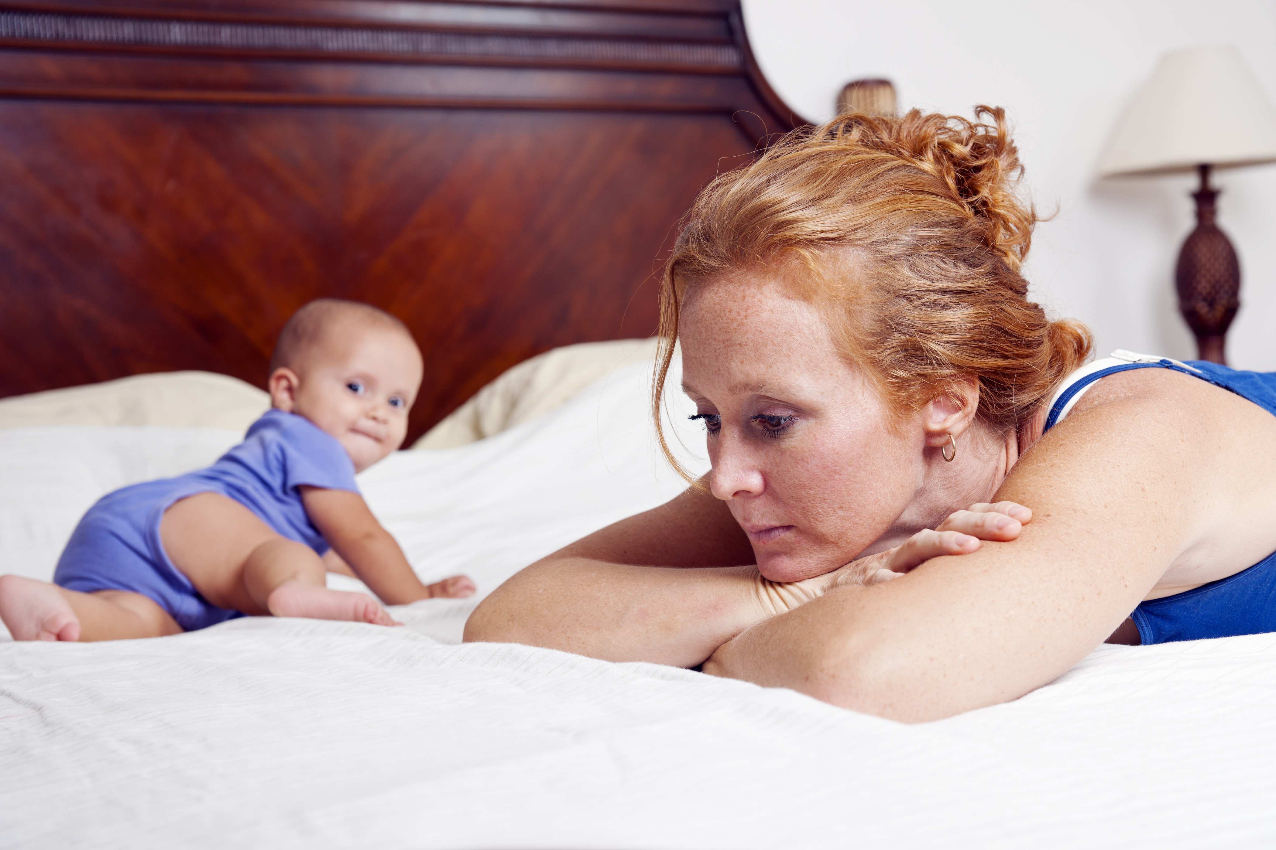 New mother struggling with depression. (iStock Photo)