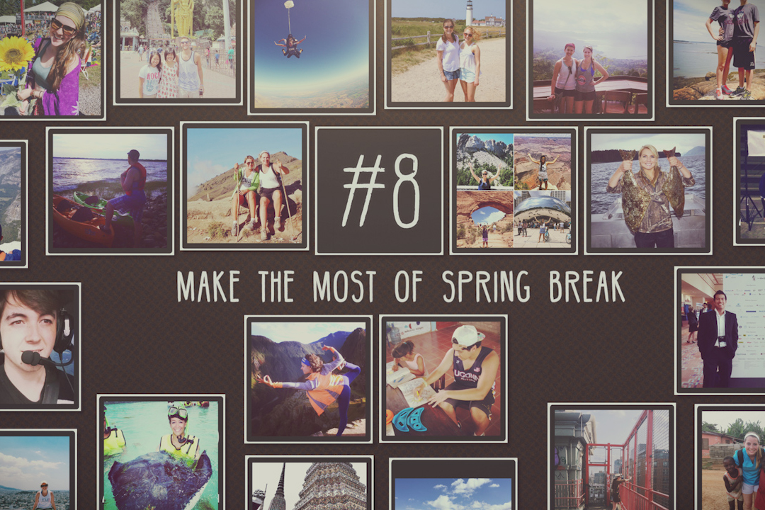 Bucket List task for March: Make the Most of Spring Break. (Elizabeth Caron/UConn Photo)