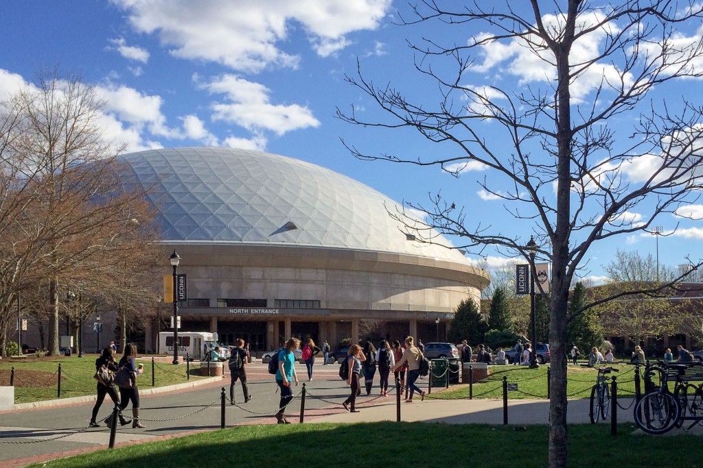 A view of Gampel Pavilion. (Peter Morenus/UConn File Photo)