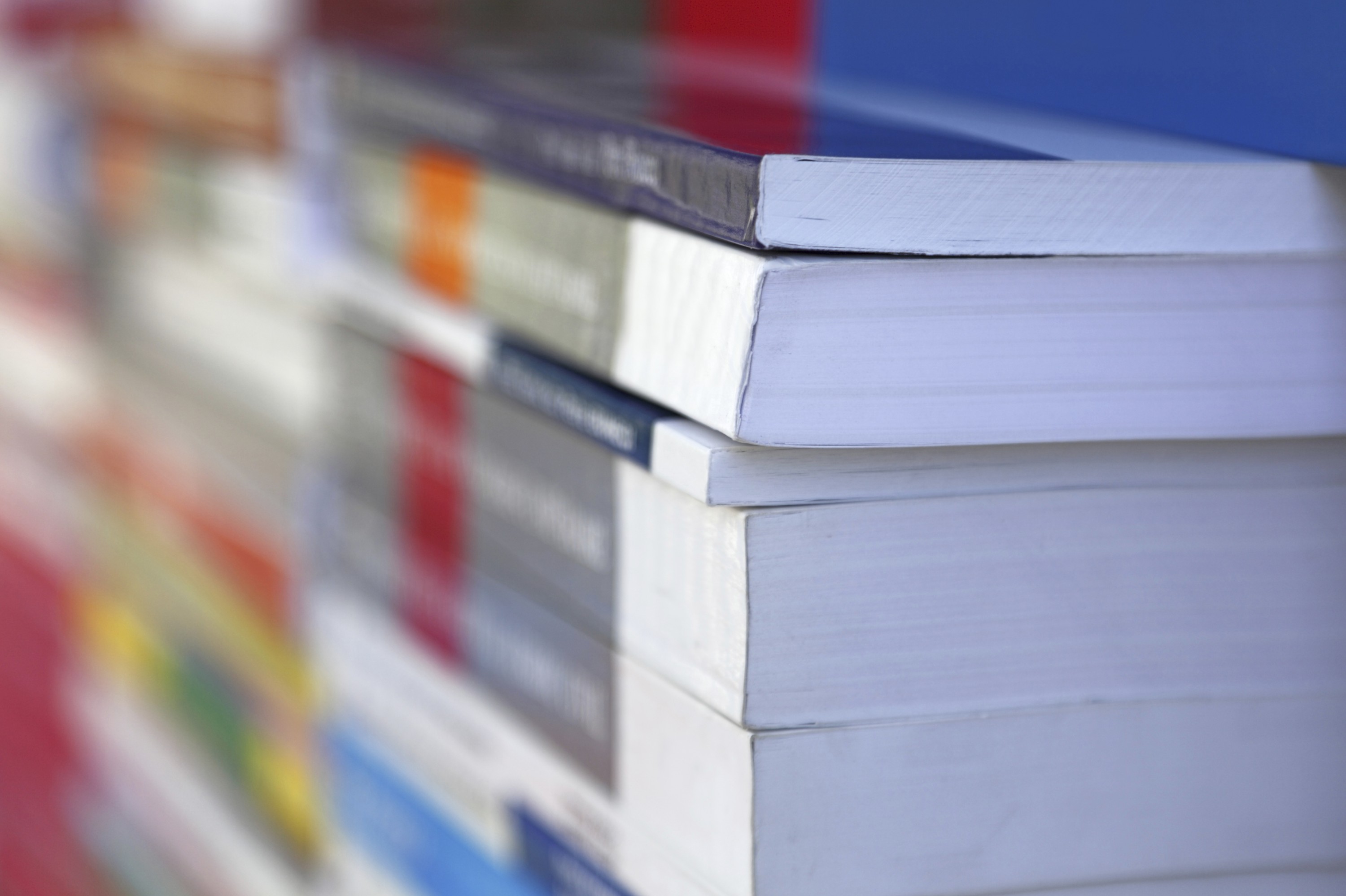 Abstract image of textbooks at a bookstore. (iStock Photo)
