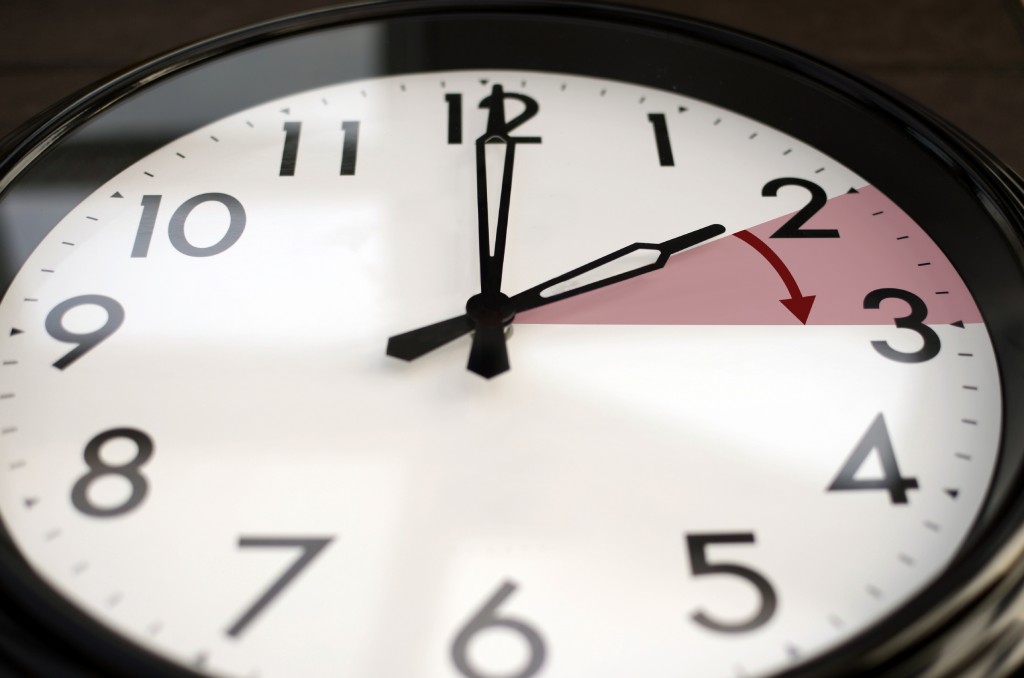 Clock set at 2 a.m. about to be moved ahead by one hour at the start of daylight savings time. (iStock Photo)