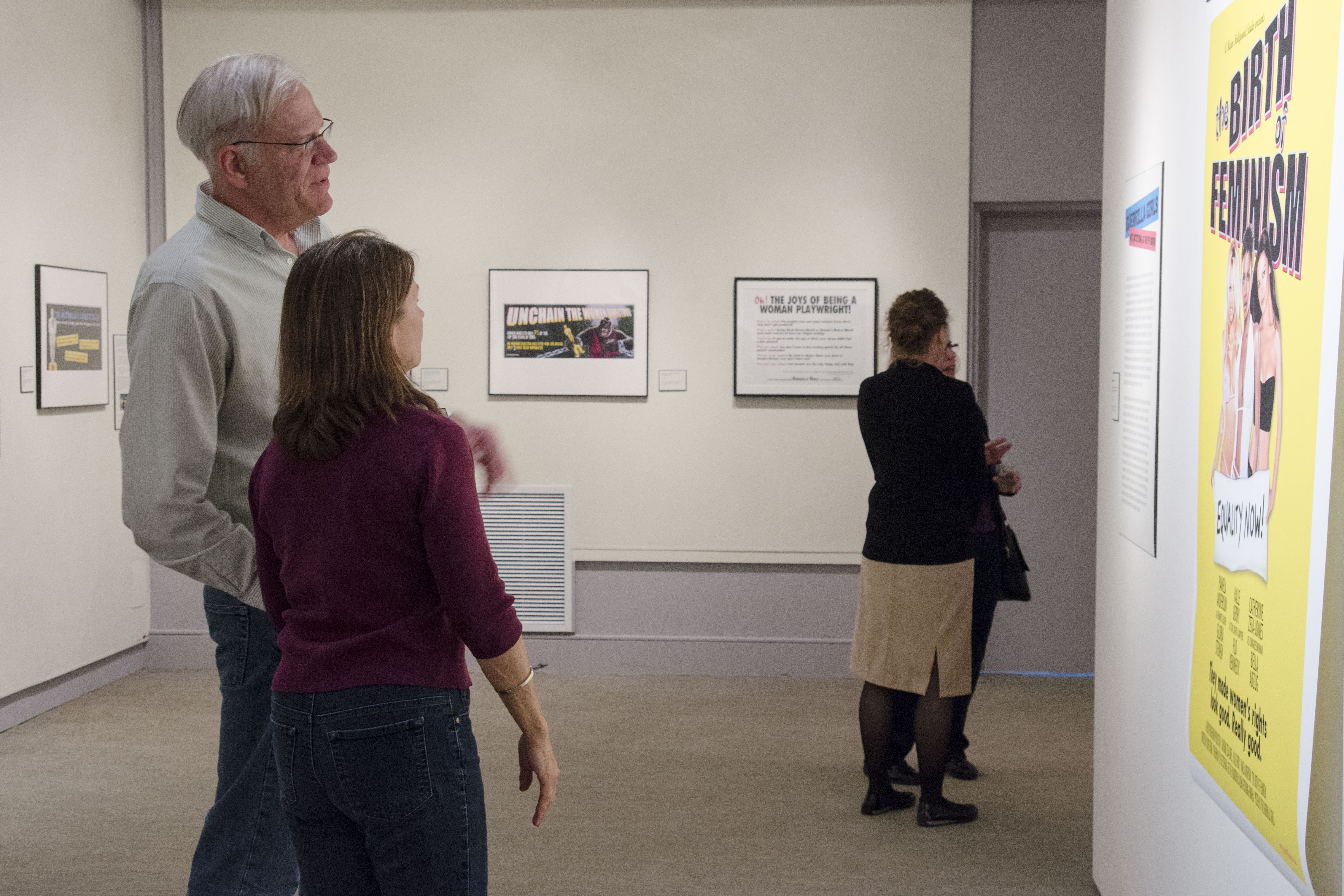 The Guerrilla Girls exhibition is on display at the Benton Museum of Art. (Amy Jorgensen/UConn Photo)
