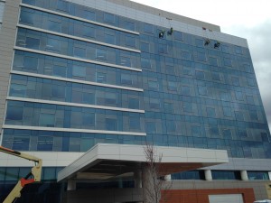 Work being done on the new patient tower at UConn John Dempsey Hospital. (Photo courtesy Tom Trutter).