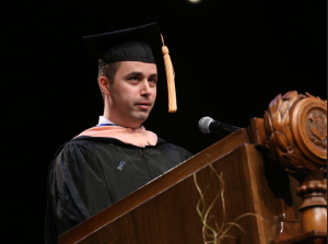 GraduatGraduate School speaker Daniel Ray.