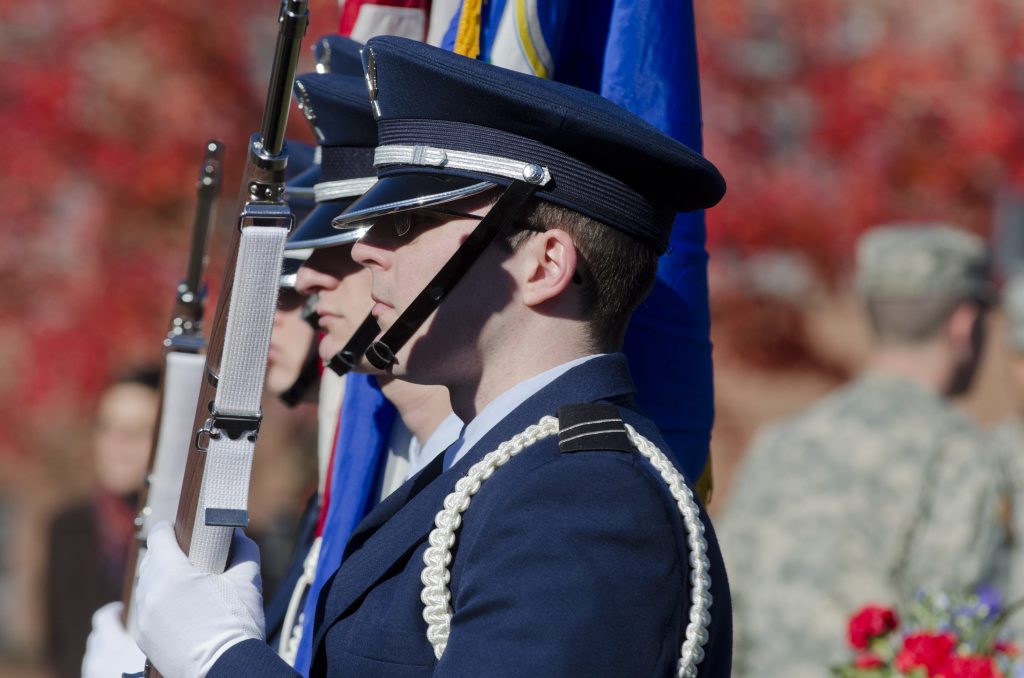 The Veterans Day Ceremony on Nov. 8, 2013. (Ariel Dowski '14 (CLAS)/UConn File Photo)