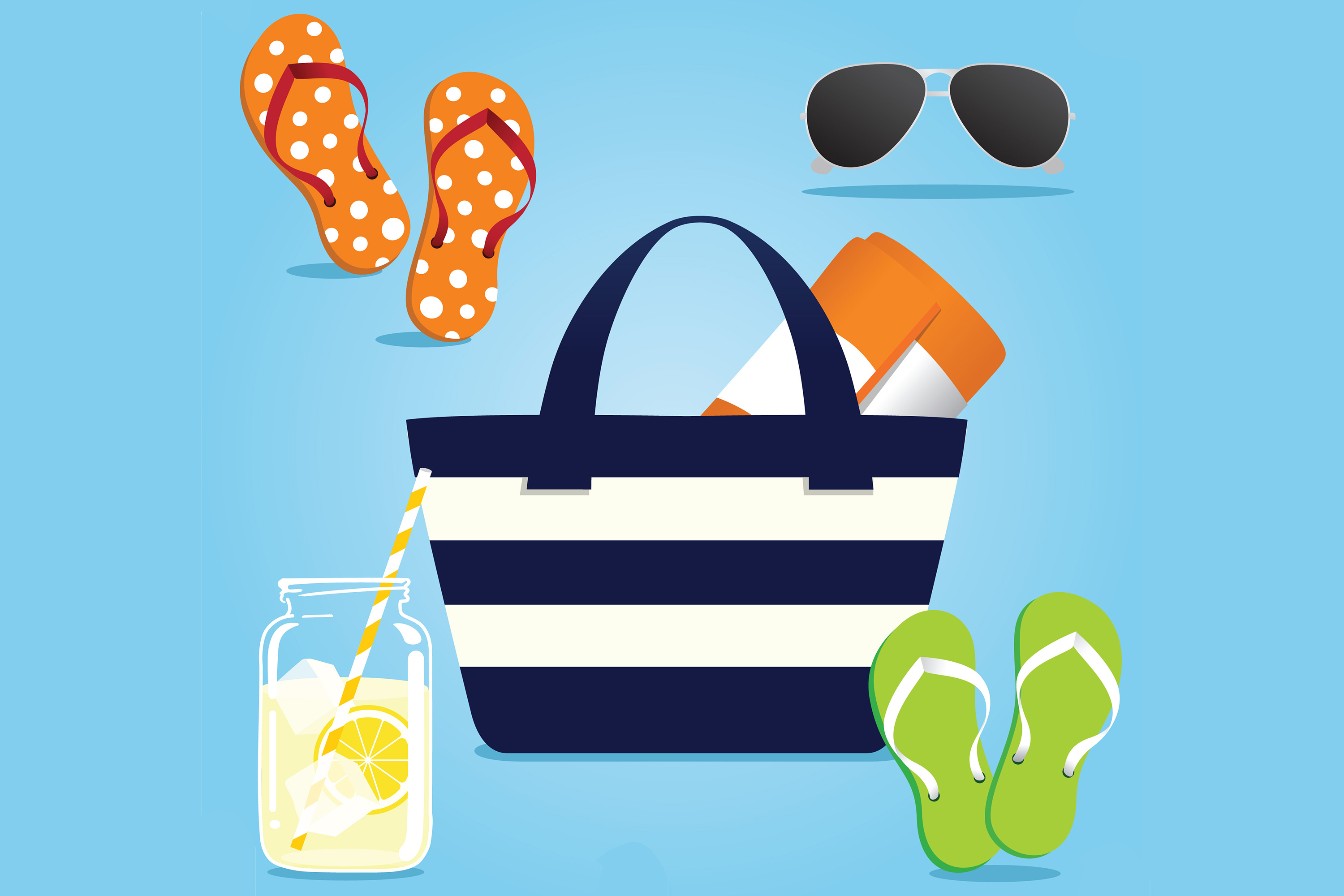 Paraphernalia for a day at the beach. (iStock Image)