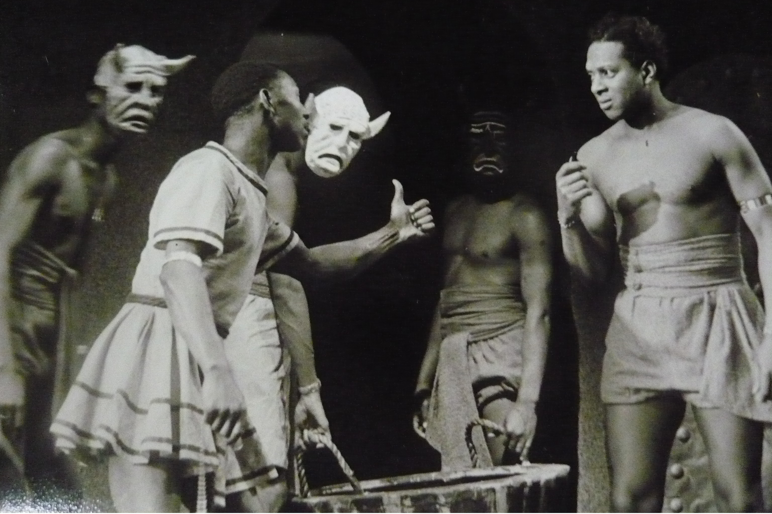 Production photo, Androcles and the Lion, Harlem Negro Unit. (Public Domain)