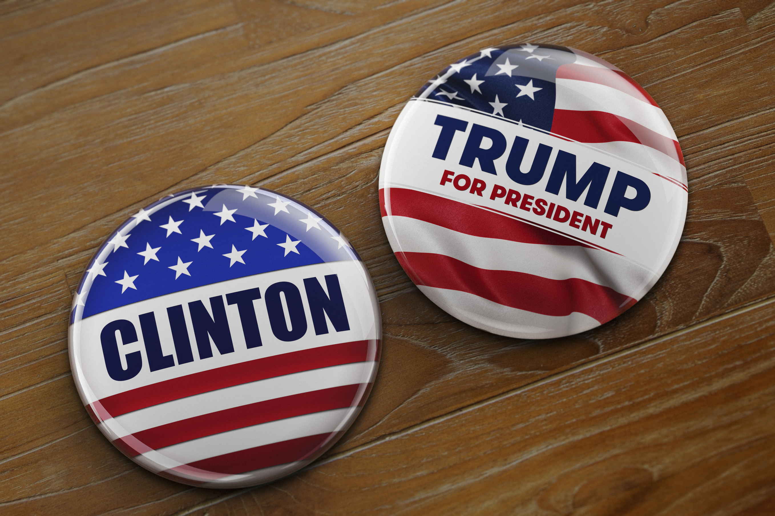Presidential campaign buttons. (iStock Photo)