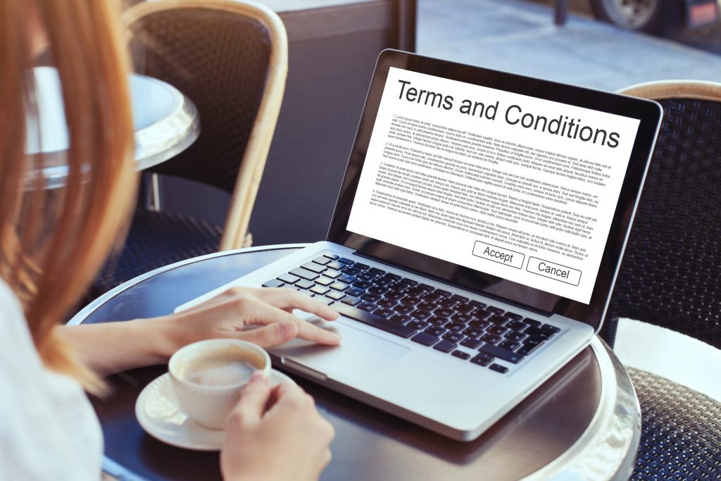 Terms and conditions of use is the concept on the screen of computer. (iStock)