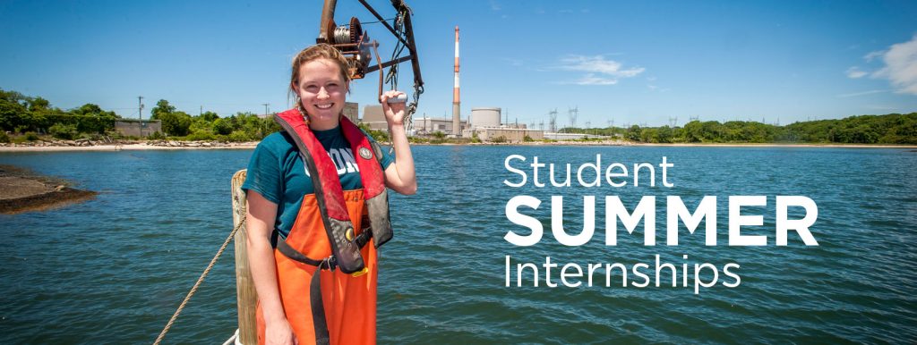 Student Summer Internships - Hannah Casey interning (internship) at the Millstone Nuclear Power Plant's Environmental Lab