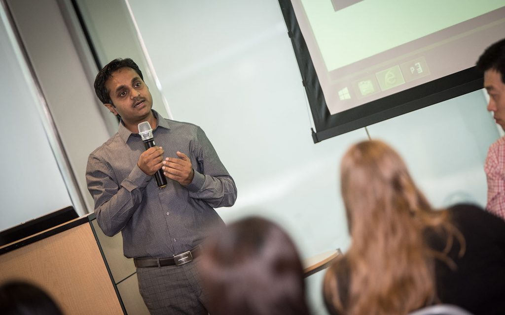 Sumit Kumar '17 MBA, one of five UConn graduate students who participated in a new summer program called The Verge Consulting Group. (Nathan Oldham/UConn photo)