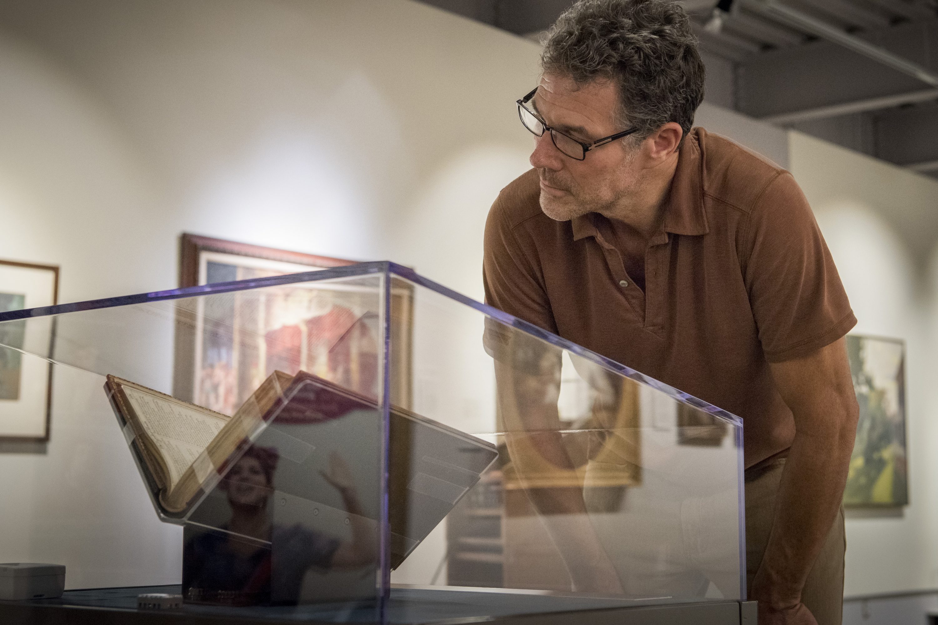 First Folio, Works by William Shakespeare on display at the Benton Museum on Sept. 1, 2016. (Ryan Glista/UConn Photo)
