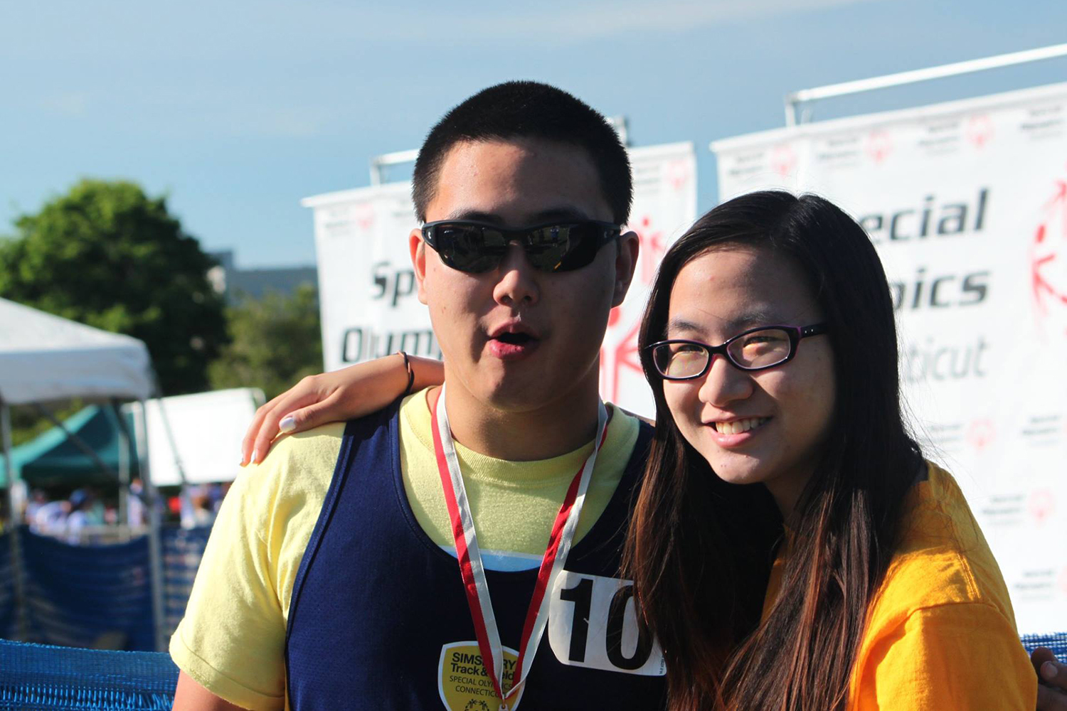 Freshman Megan Go pictured with older brother Timothy, who has inspired her intended career path. (Megan Go)