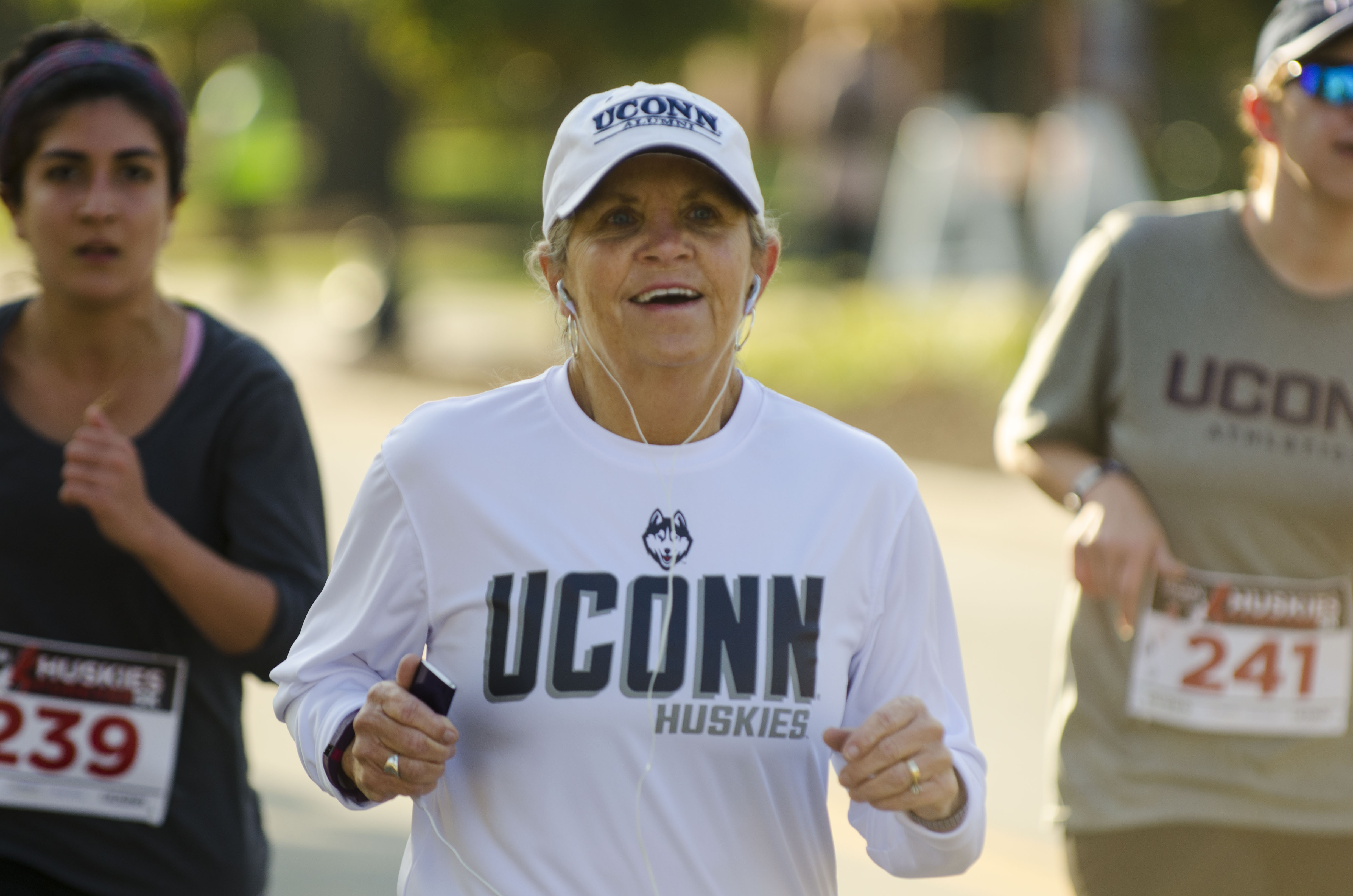Students, alumni, friends, and family participated in the Huskies Forever 5k on Sunday morning, Oct. 16. (Garrett Spahn/UConn Photo)