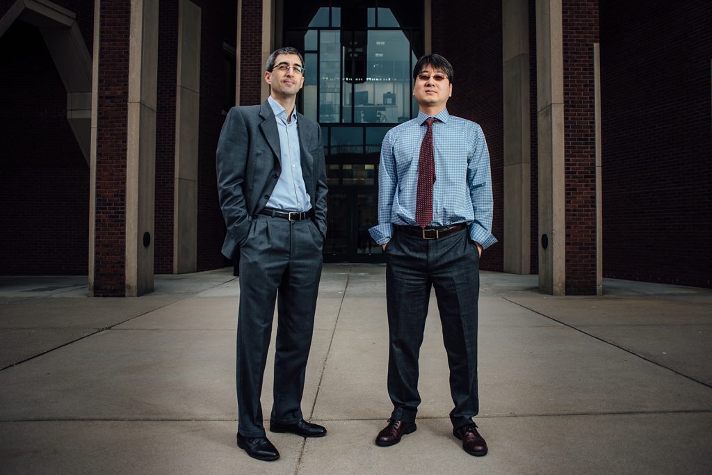 Jose Martinez, left, and Namho Kang have both been presented with highly prestigious awards. (Nathan Oldham/UConn photo)