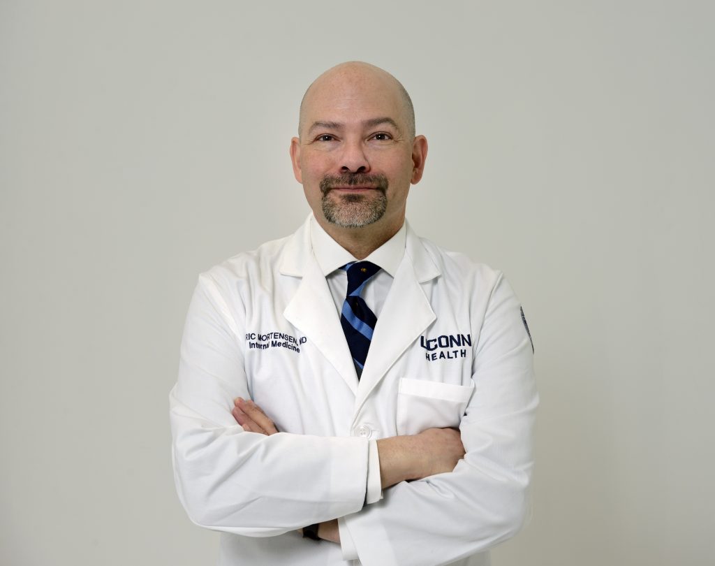 Dr. Eric Mortensen is the newly appointed chief of General Internal Medicine at UConn Health (Photo: Janine Gelineau/UConn Health).