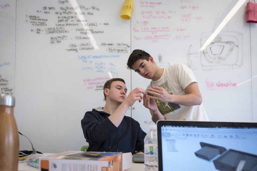 Students took part in a 24-hour competition this past weekend to come up with solutions to problems associated with allergies and allergic reactions. (Sean Flynn/UConn Photo)