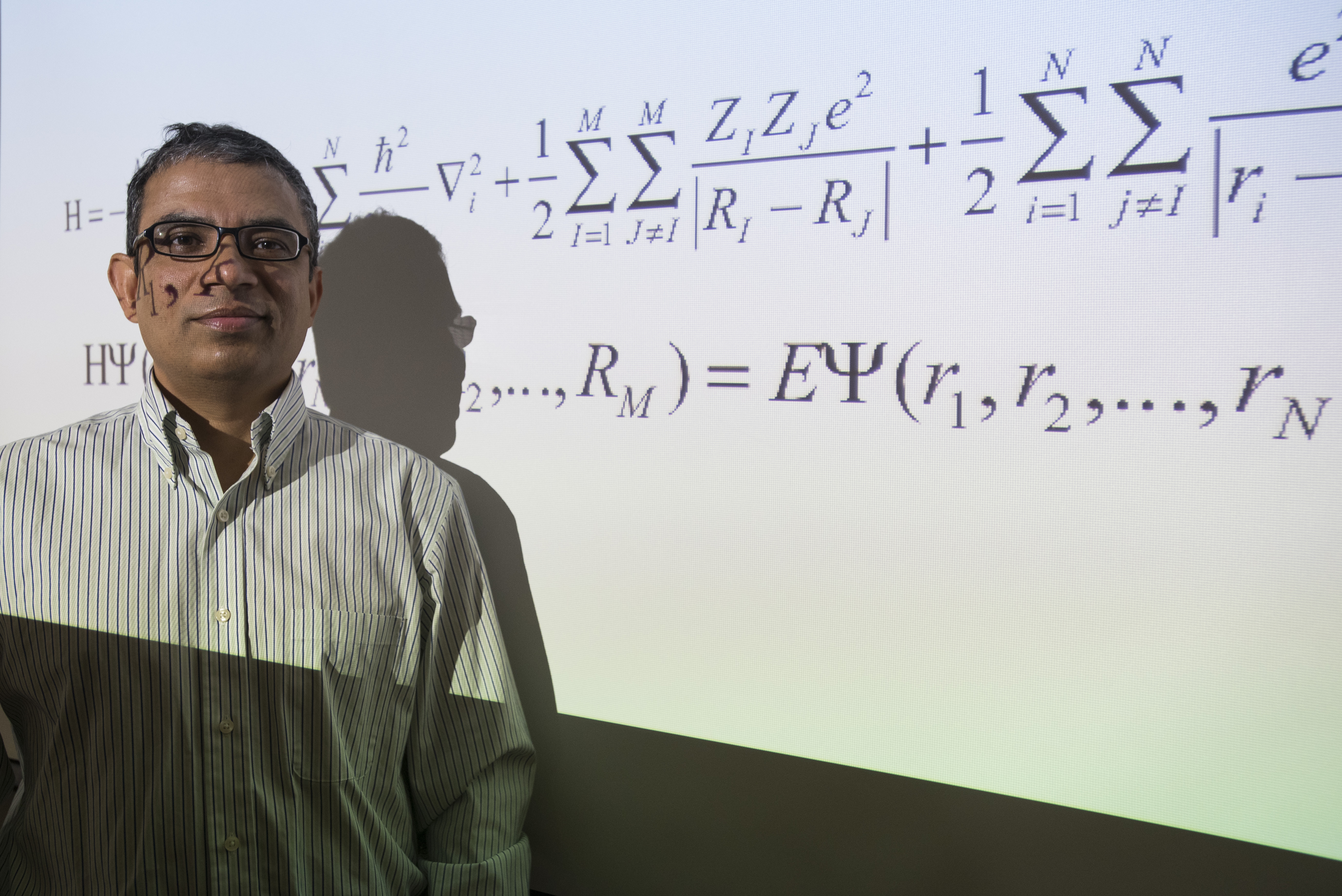 Rampi Ramprasad, professor of materials science and engineering, received a grant from the Toyota Research Institute. The project will involve design of functional polymers using advanced quantum mechanical computations and machine learning. Photo taken on March 30, 2017. (Sean Flynn/UConn Photo)