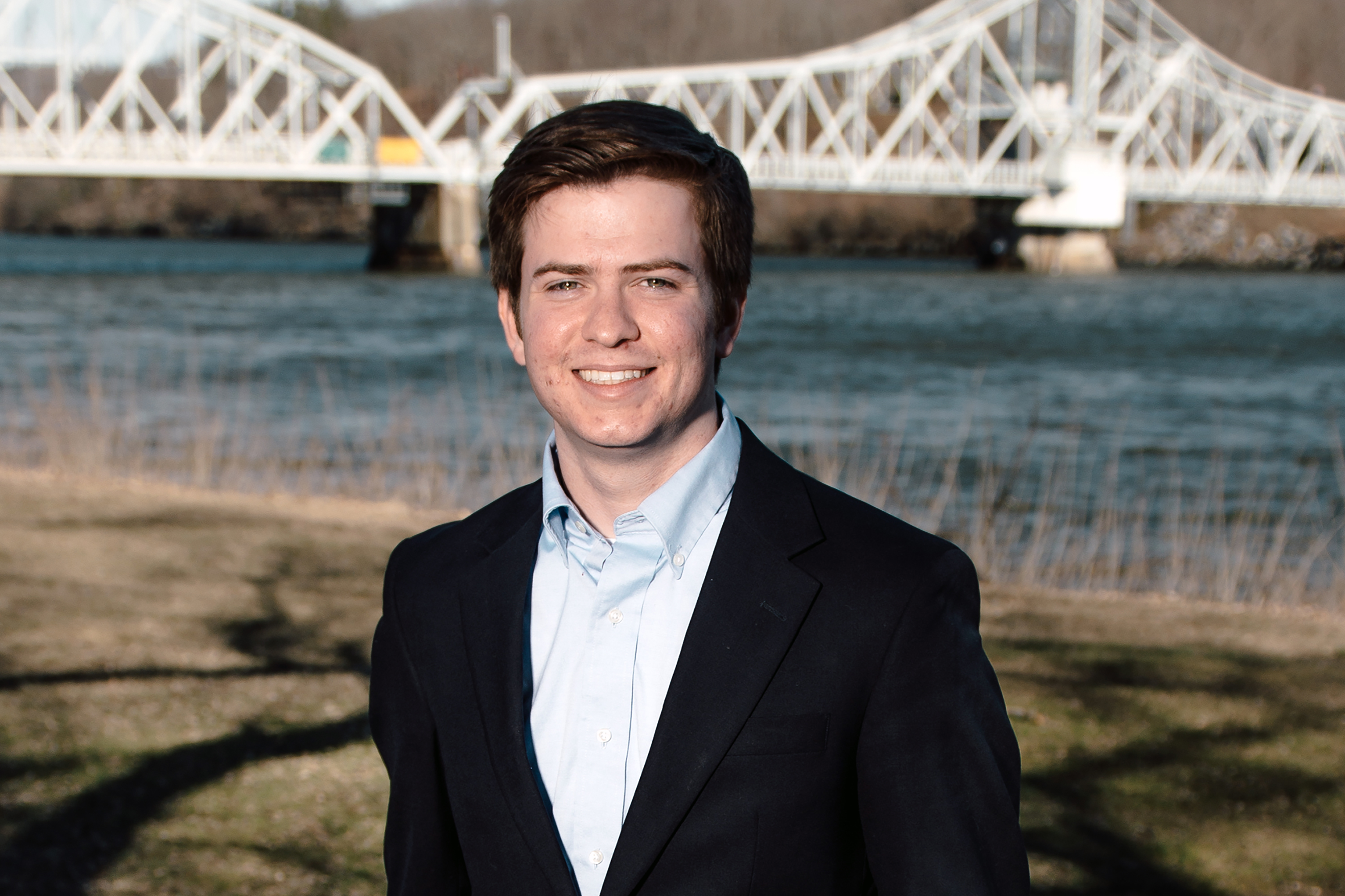 Kevin McMullen, a structural engineering Ph.D. student at UConn, has designed a bridge-safety monitoring device.