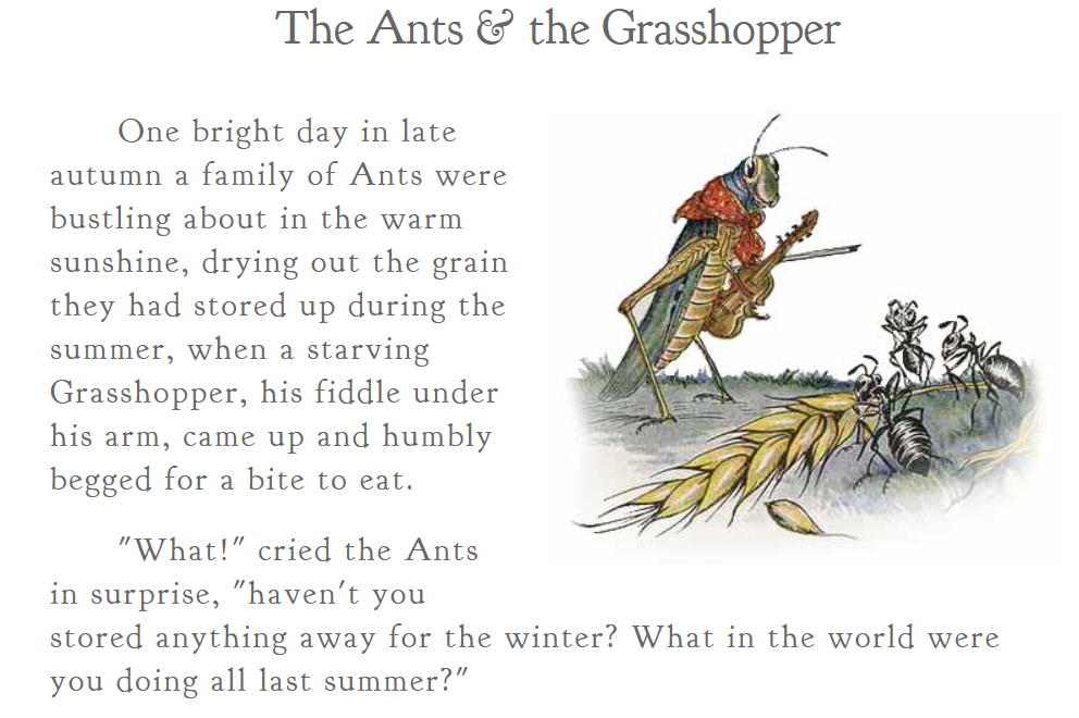 What Is The Story About The Ant And The Grasshopper