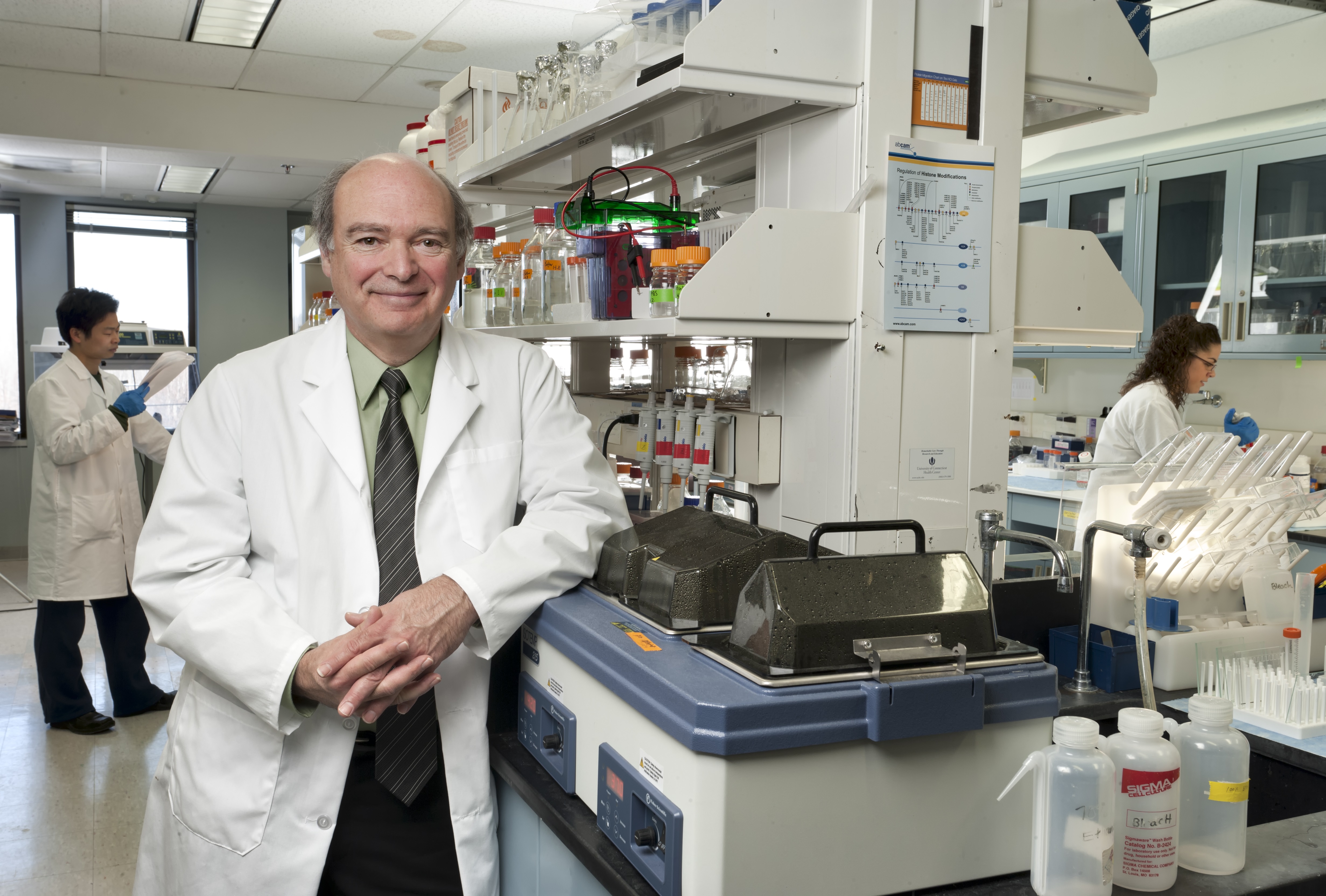 Dr. Marc Lalande, founding chairman of the Department of Genetics and Genome Sciences. (Lanny Nagler for UConn Health).