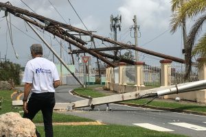 Photo by Dr. Robert Fuller of UConn Health showing the destruction he is witnessing in Puerto Rico by Hurricane Maria.