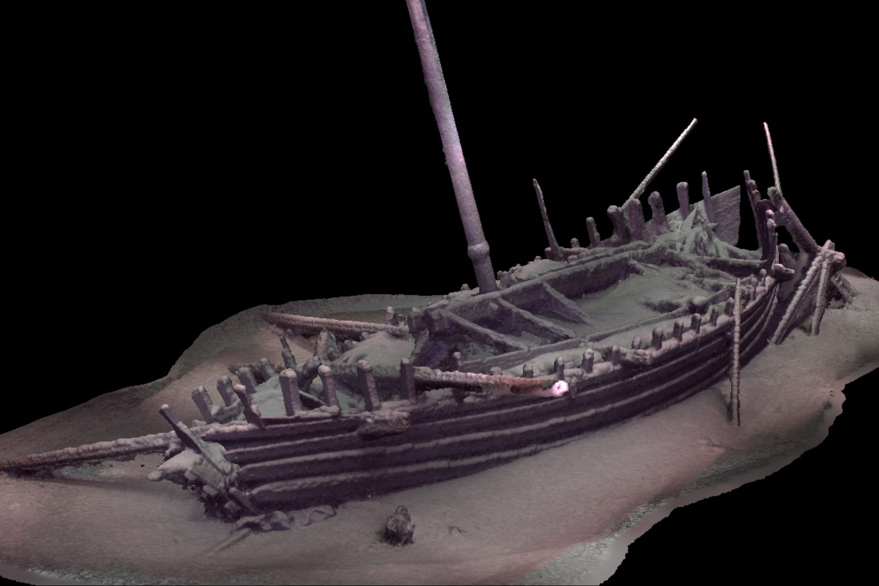 A 3-D re-creation of a Roman ship found on the floor of the Black Sea. (Black Sea MAP)