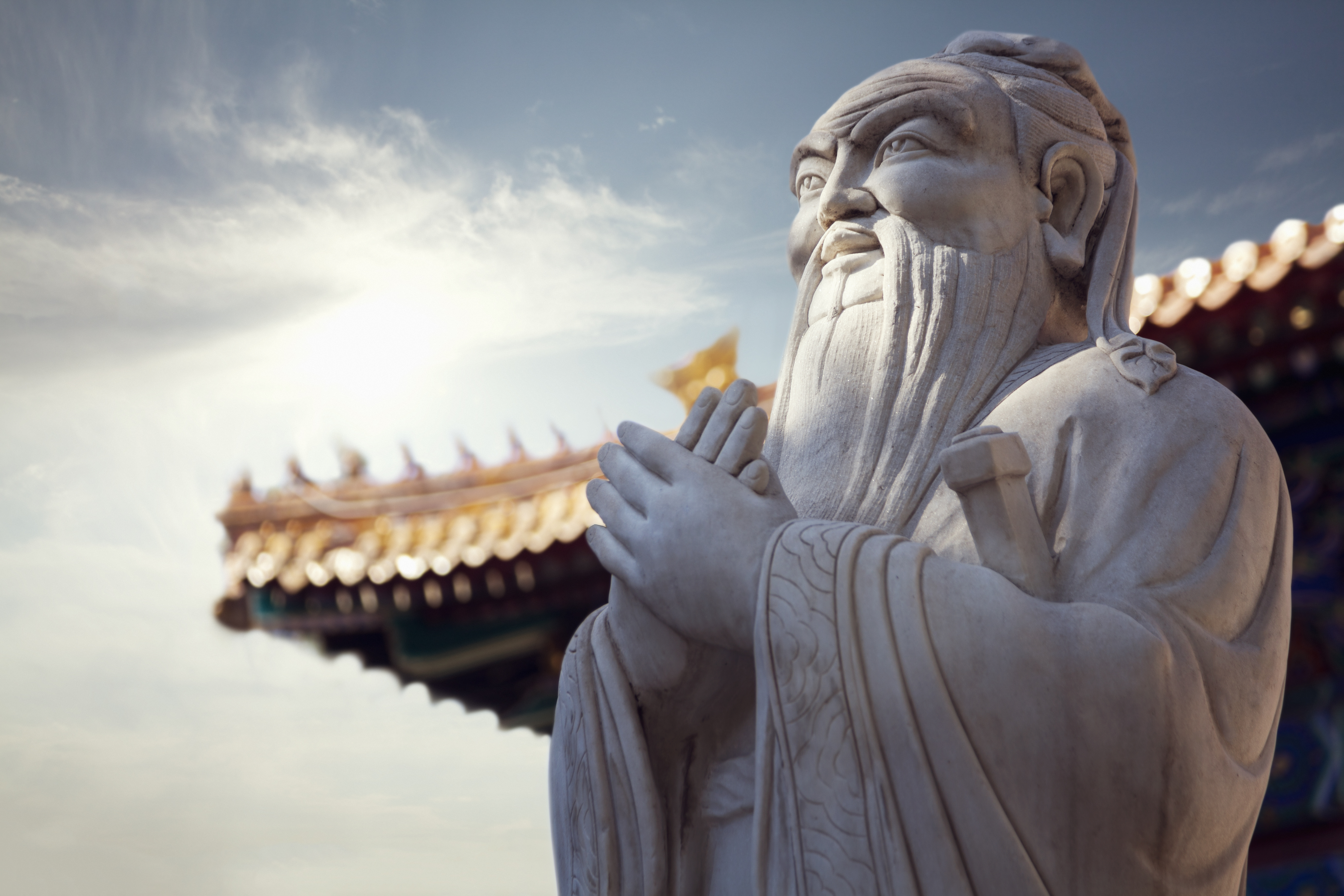 Sculpture of the Chinese philosopher Confucius. (Getty Images)
