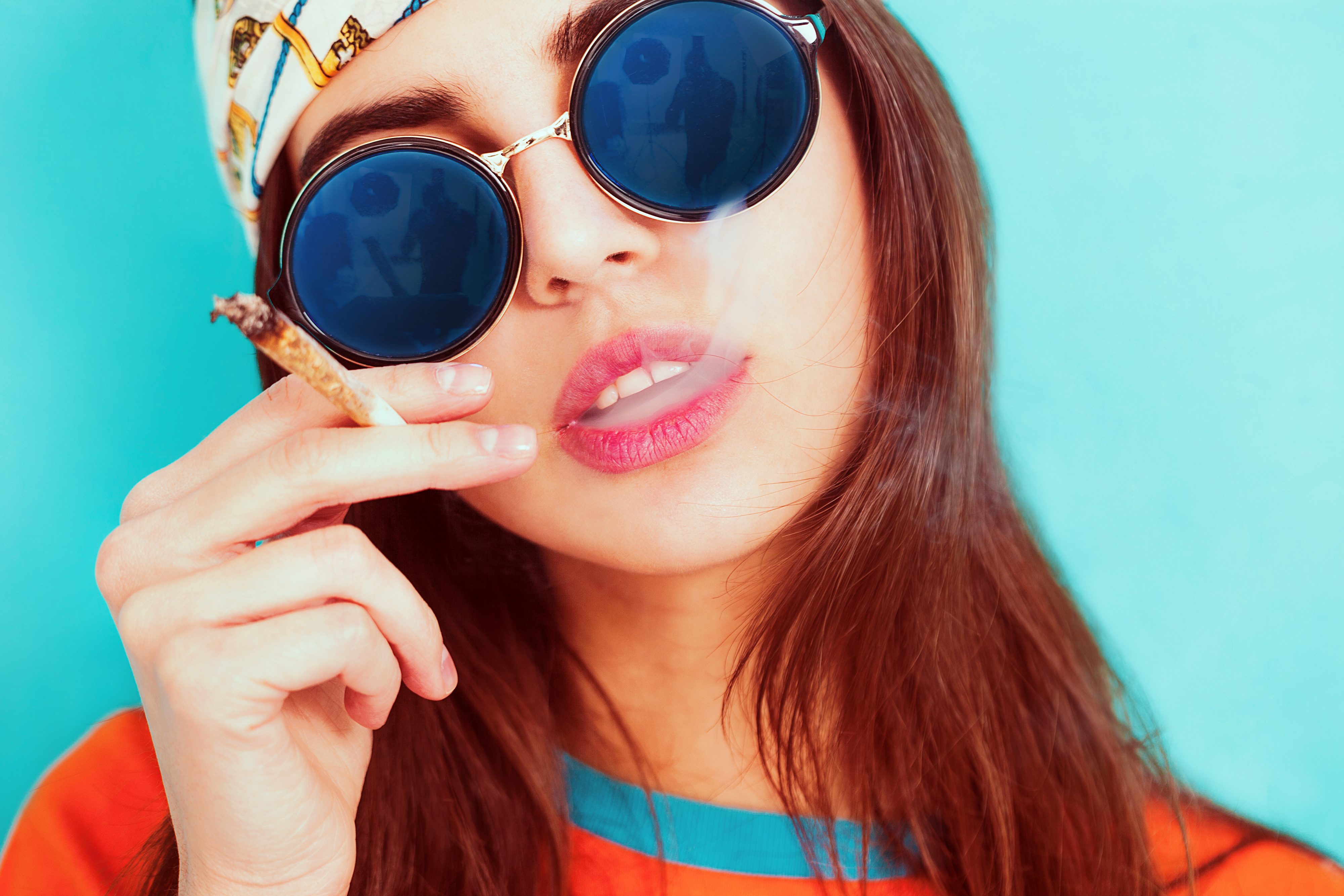 Girl smoking weed. (Getty Images)