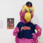 Slider, the mascot of the Cleveland Indians. (Peter Morenus/UConn Photo)