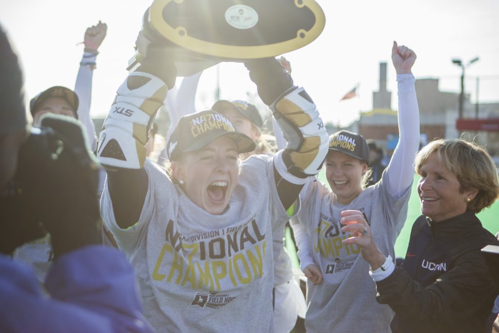 UConn Field Hockey team brings home the trophy. (Mike DeZarn/Louisville Athletics)