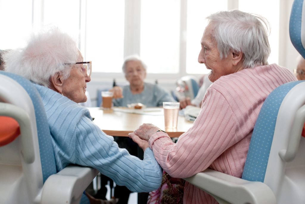 Elderly women in a nursing home. (Getty Images)