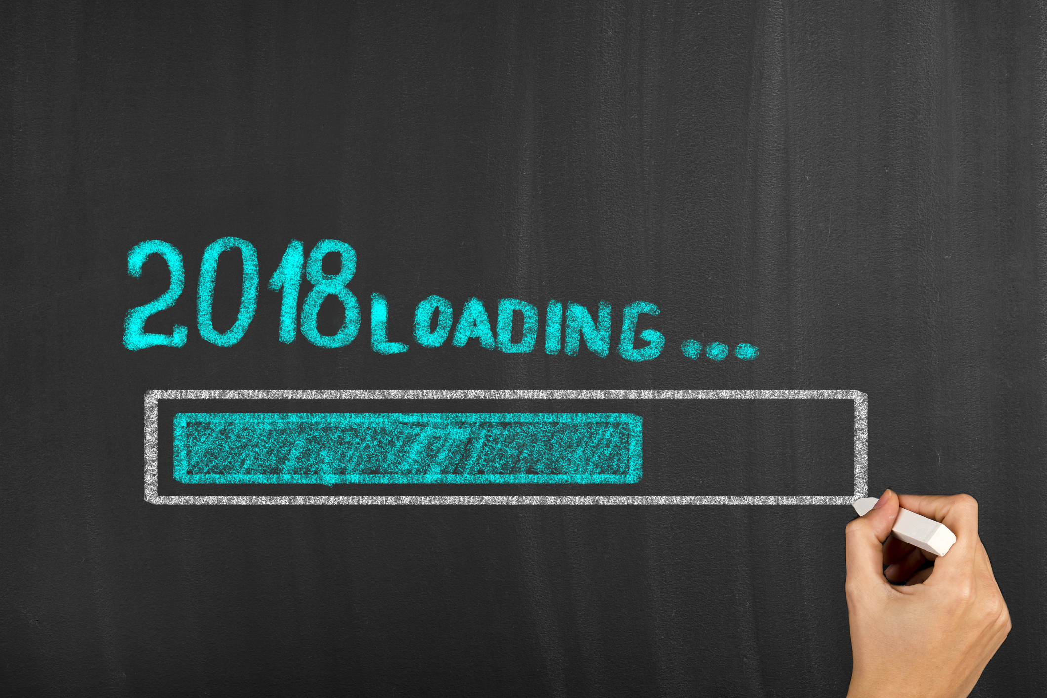 Progress bar showing loading of the new year 2018. (Getty Images)