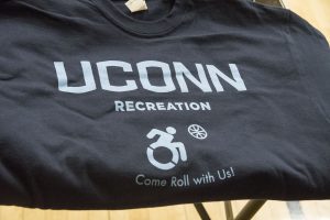 A wheelchair basketball t-shirt. (Garrett Spahn '18 (CLAS)/UConn Photo)
