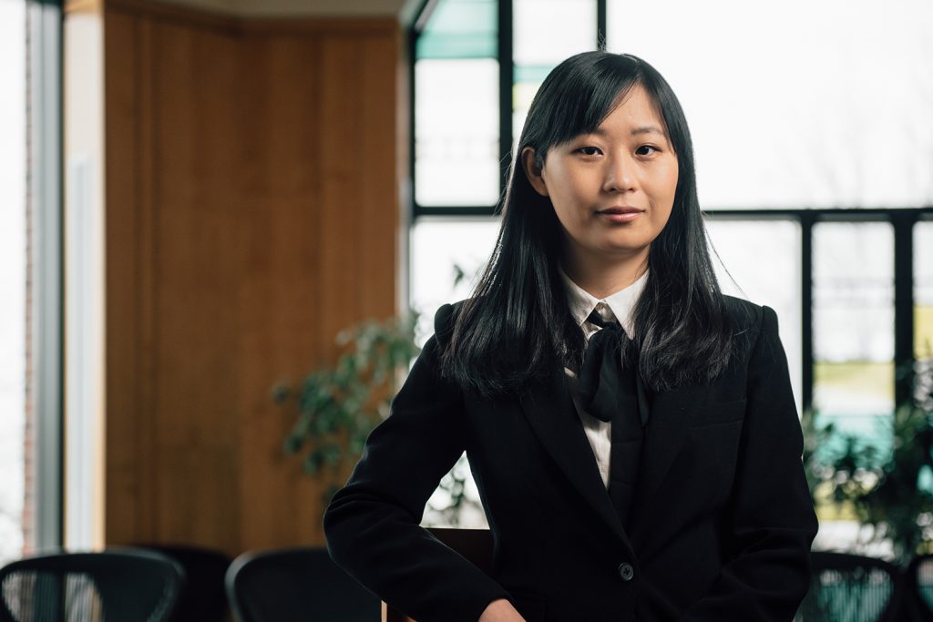 Shu He, assistant professor of Operations and Information Management in the School of Business. (Nathan Oldham/UConn Photo)